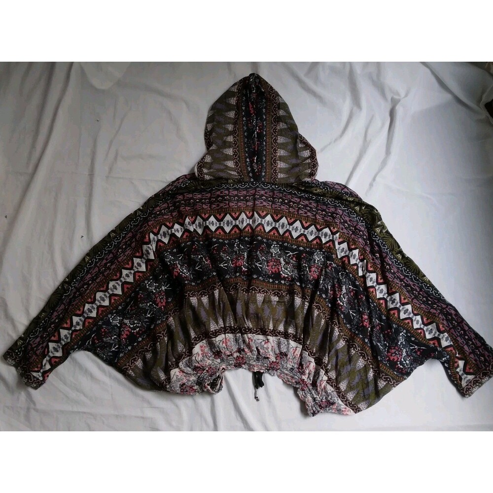 Free People Hold On Tight Gauze Pullover Hoodie Top Dolman Sleeve Women's XS - Picture 10 of 15